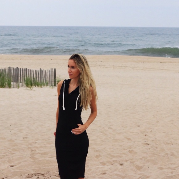 SOLD Black Hoodie Rope Dress - Picture 2 of 4