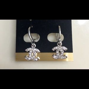 Double C rhinestone earrings. Brand-new!!!