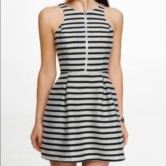 Black & White Zip Dress
