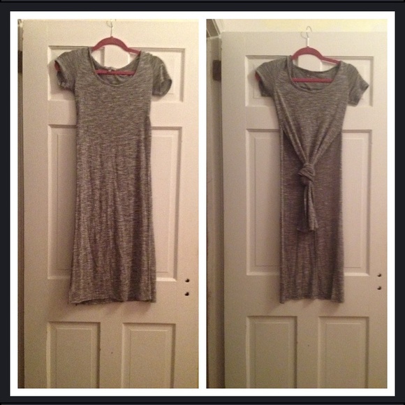 Grey "side slit" Maxi Top