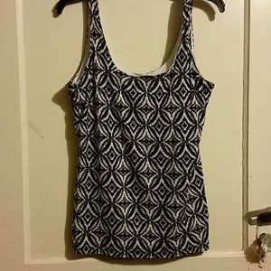 Banana republic ikat tank with built on bra