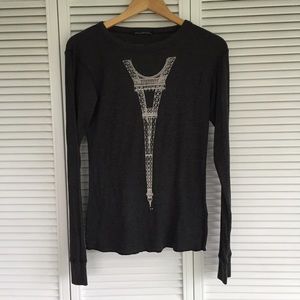NWOT Wildfox long sleeve Eiffel Tower shirt, M