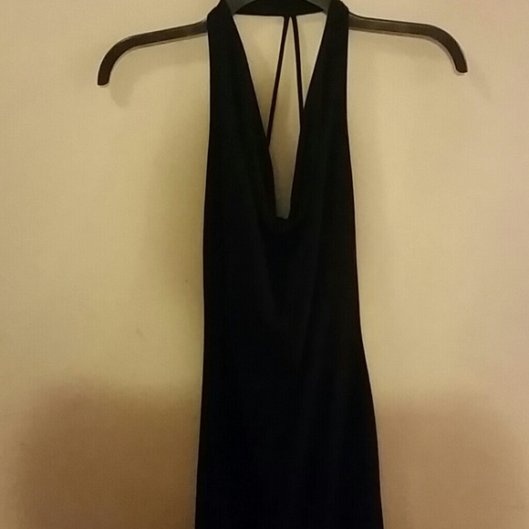 Black scoop neck dress