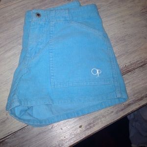 corduroy blue shorts
