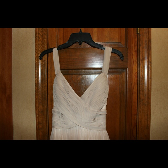 Beautiful Beige Bridesmaid or Short Formal Dress