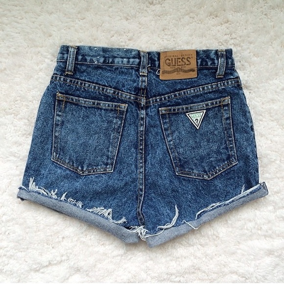Vintage Guess High Waisted Cut-Offs Denim Shorts