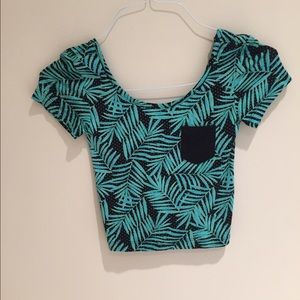 Tropical print crop top