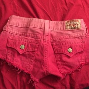 Ombré Pink True Religion Shorts