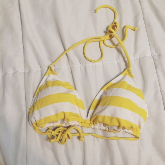 Striped bathing suit top
