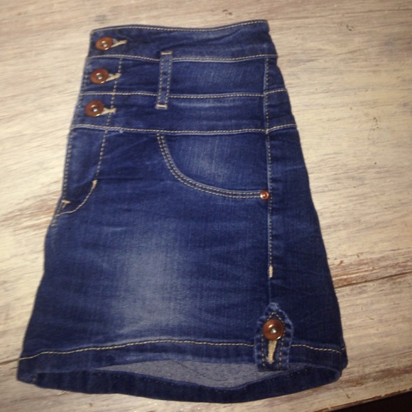 High wasted jean (jegging) shorts