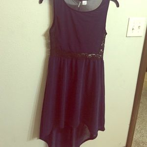 H&M dark purple high low dress