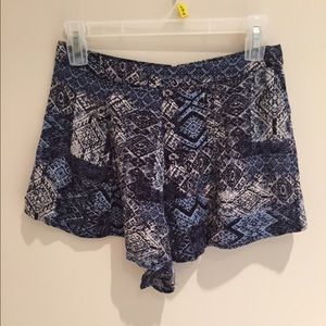 High waisted blue abstract design