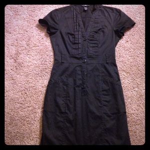 Black button up H&M dress