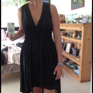 Low cut black dress