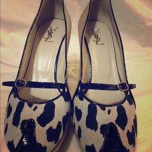 YSL Platform Peep Toe Pumps - Size 40