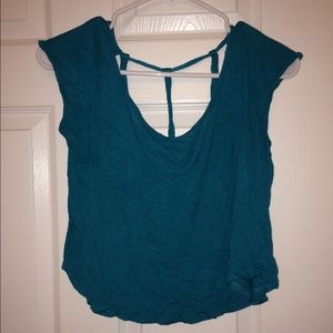 Blue crop top