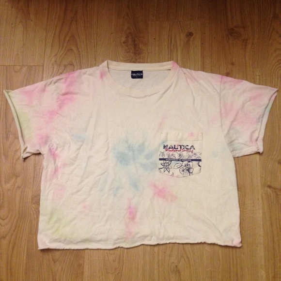 Cropped tie-dye Nautica top