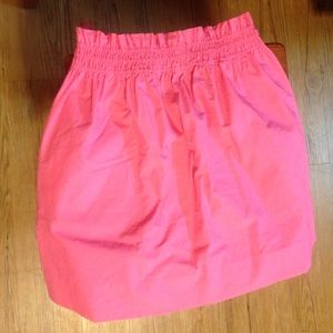 Pink J. Crew paper bag skirt
