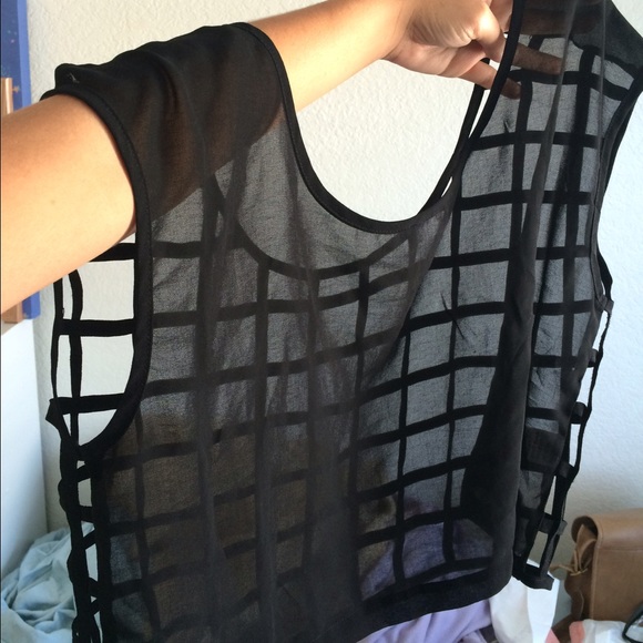 Sheer caged back LF shirt