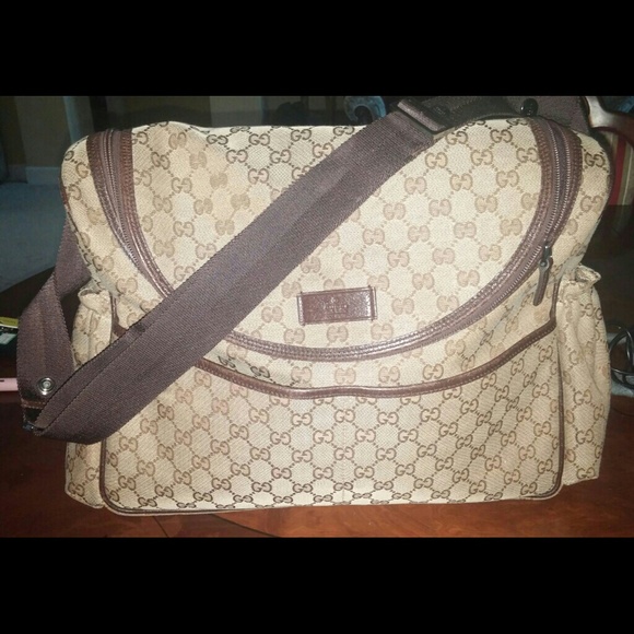 Gucci canvas baby bag