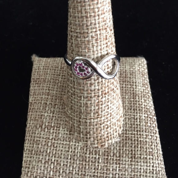 Always & Forever Infinity Ring with Synthetic Ruby