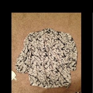 Black & white blouse