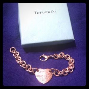 Tiffany & Co Heart Tag Link Charm Bracelet