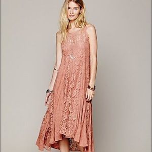 Free People Floral lace maxi dress. M/6-8