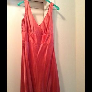 J. Crew coral silk dress