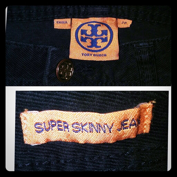 Tory Burch Corduroy Super Skinny Jeans Sz 28