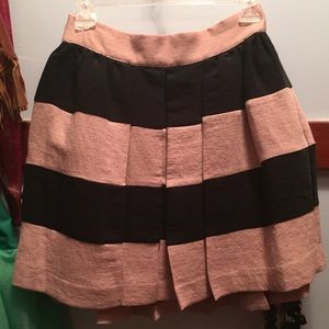 BCBGeneration Black and Cream Skirt Stripes