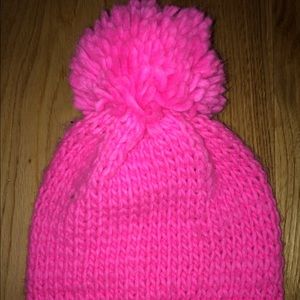 Pink hollister beanie