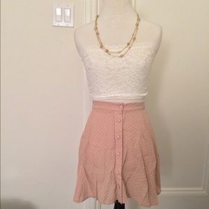 Pink Polka Dot Brandy Melville Skirt