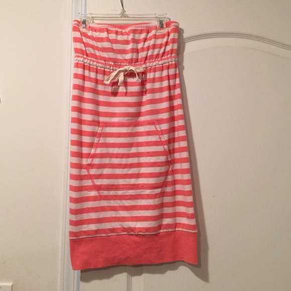 Pink and white beach coverup