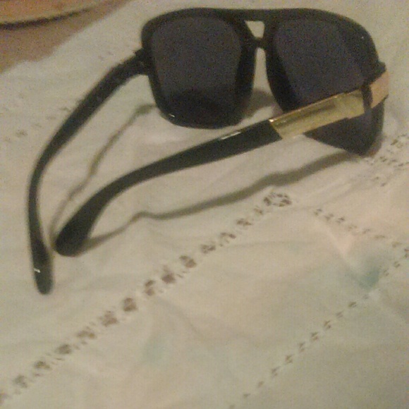 Black with gold trimming sunglasses