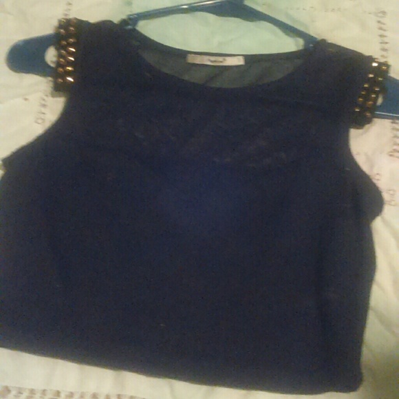Black and gold crop top
