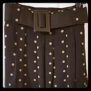 Black and Beigh Polka Dot Skirt