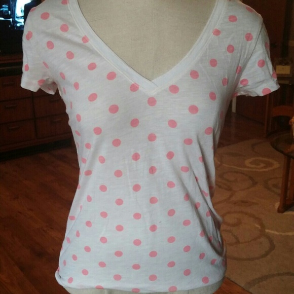 Polka Dot V-neck