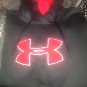 Hot pink under armor hoodie LG