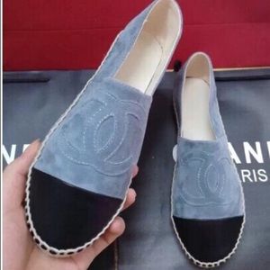 Suede and black leather Chanel