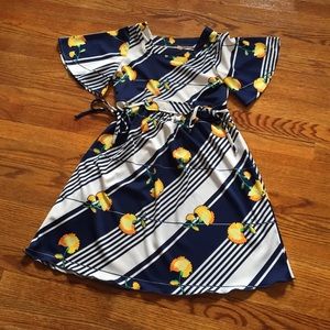 Vintage flutter sleeve dress