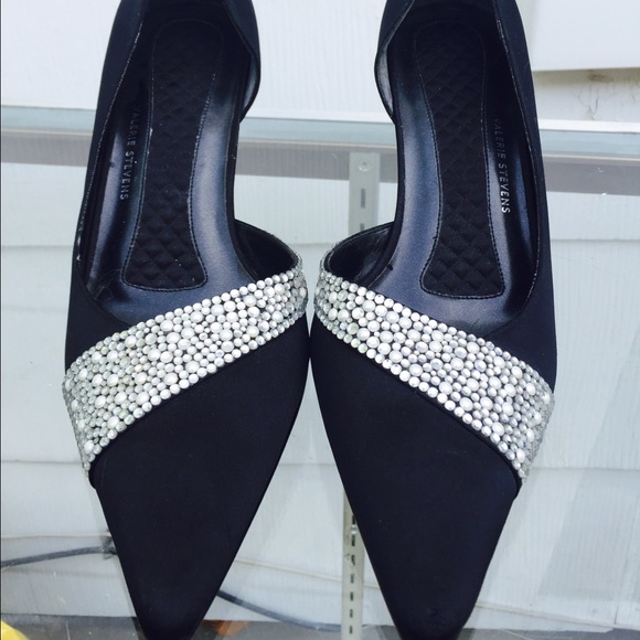Valerie Stevens studded black heels