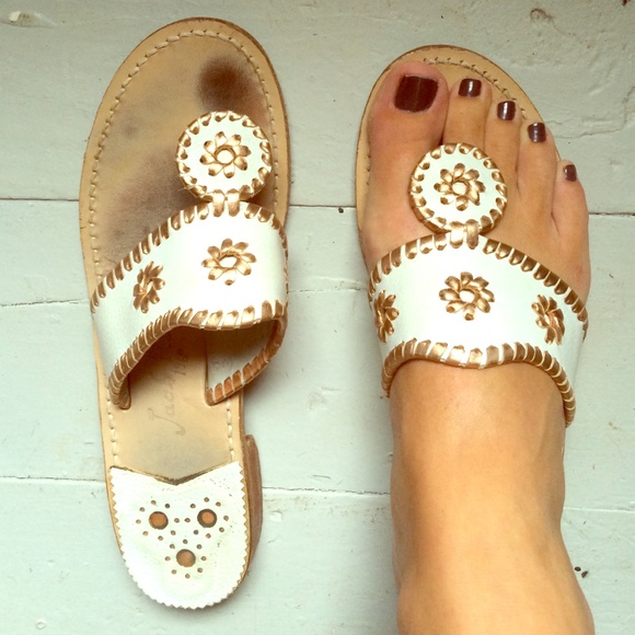 White and Gold Jack Rogers