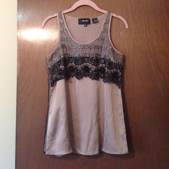 Miss Me size small beaded lace tank