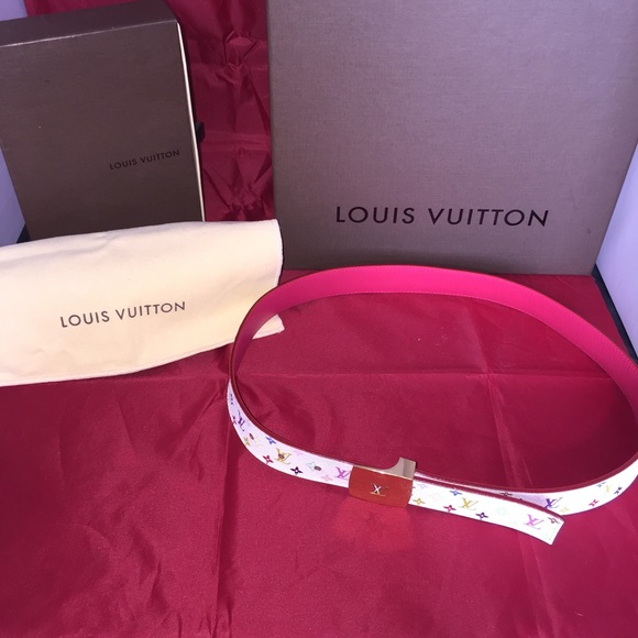 SOLD!! Louis Vuitton Multicolore Reversible Belt - Picture 4 of 4