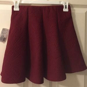 Burgundy skirt