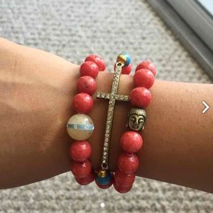 Hand made beads a set of 3