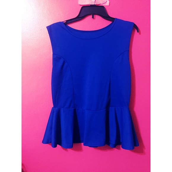 Blue peplum