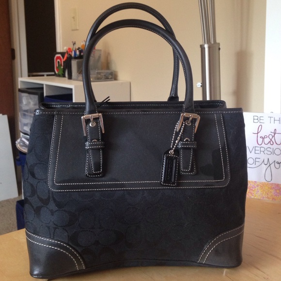 Black Coach signature C purse