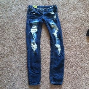 Distressed jeans